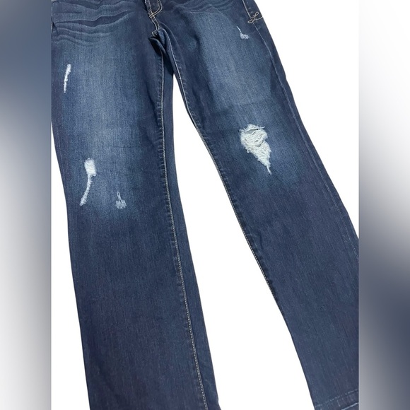 Anthropologie Level 99 Classic Blue Distressed Women Jeans Sz 28 - Picture 2 of 15